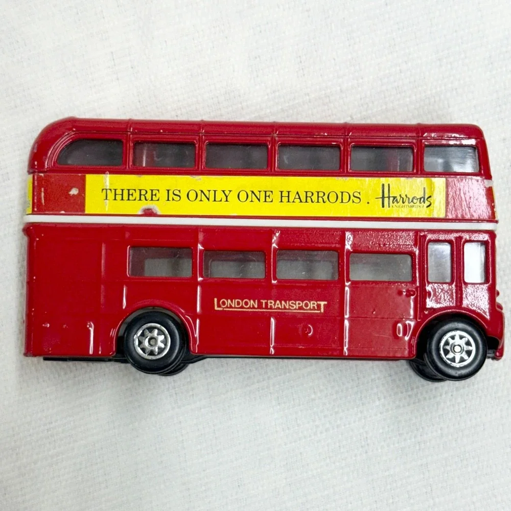 Zyll Models London Transport Double Decker Bus Harrods Red Diecast Model Toy